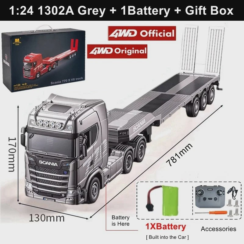 RC Tractor Truck Scania 770S 1:18 - Officieel Gelicenseerd met Licht & Geluid