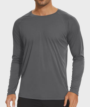 TACVASEN Heren UV-Bescherming T-shirt Lange Mouw - UPF 50+ Sneldrogend & Ademend