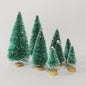 Set van 5 of 8 Mini Kerstboompjes - Tafeldecoratie met Houten Voet