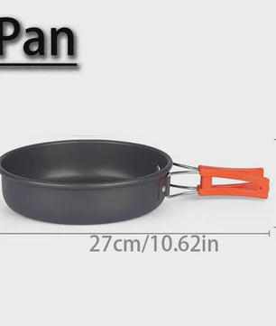 Kampeer Kookset Aluminium Outdoor Keukengerei Set - 12 Delig voor 2-3 Personen
