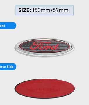 Ford Embleem Stickers - Set van 8 Stuks - Hood, Bonnet & Trunk - Universeel