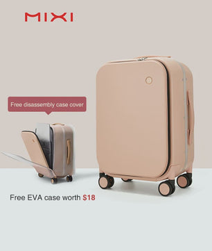 Mixi Aluminium Frame Koffer - Handbagage met Vooropening & 180° Opening