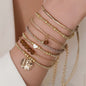 Set van 4 Bohemia Stijl Armbanden met Schelp & Zirkonia - Zomerse Beach Vibes