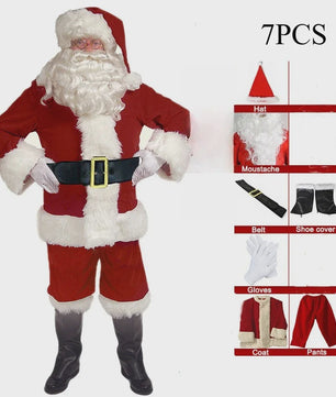 Luxe Gouden Fluweel Santa Claus Kostuum voor Heren - Perfect voor Kerst, Halloween & Feesten