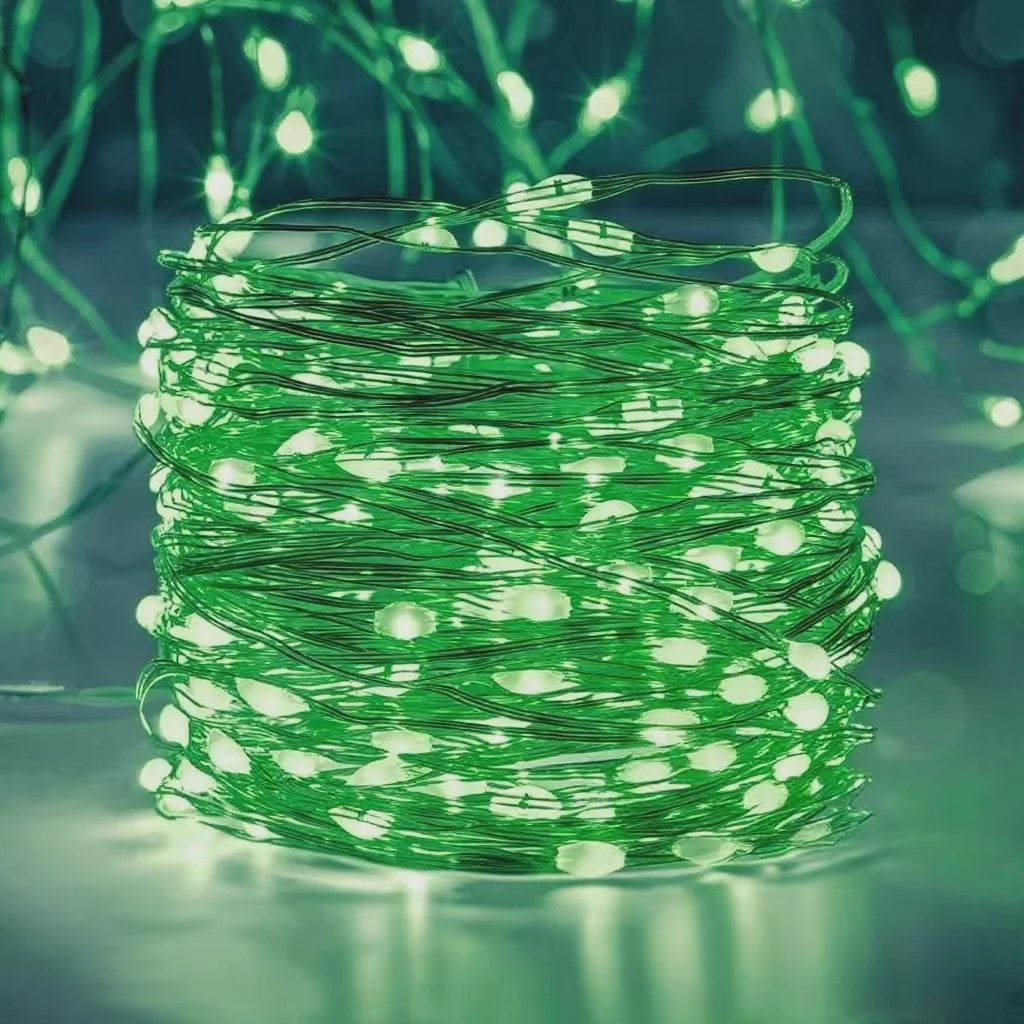 Sfeervolle Batterij-Aangedreven LED Snoerlichtjes met Koperdraad - 10-100 LED