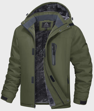 Heren Winterjas Waterdicht Fleece Warm Winddicht Met Capuchon voor Skiën, Snowboarden, Wandelen & Outdoor