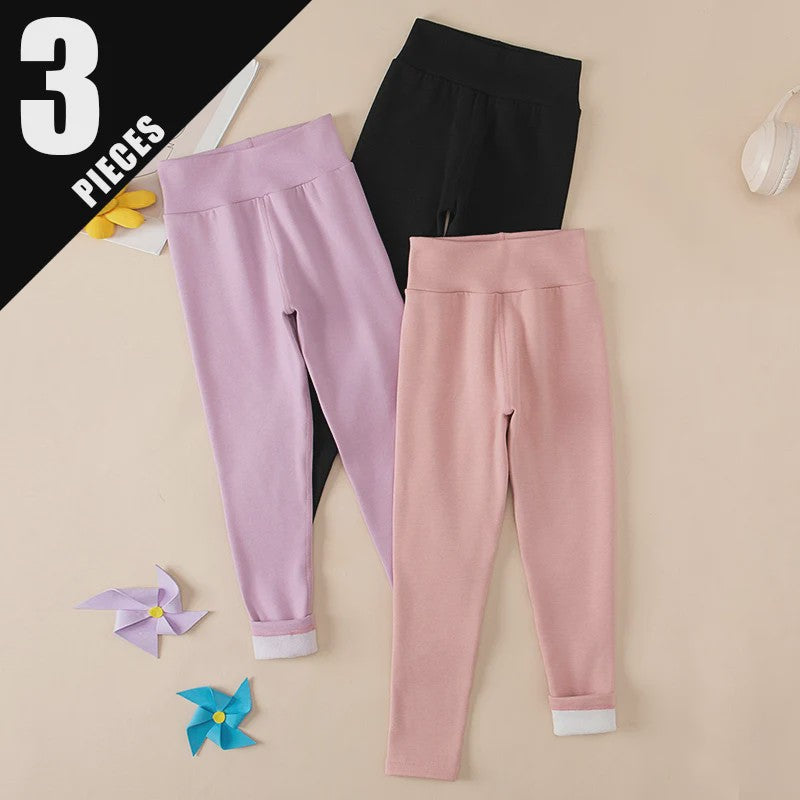 Warme Kinder Leggings voor Herfst & Winter - Fleece gevoerd, Hoge Taille