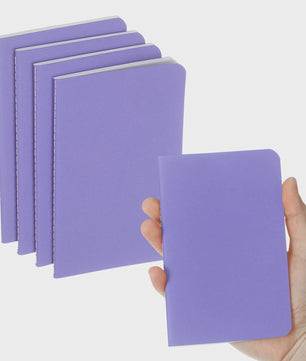 Set van 4/6 Mini A6 Notitieboekjes - Kraft Paper, Gelinieerd, Draagbaar Memo Pad