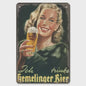 Retro Metal Bier Merk Poster - Decoratie voor Man Cave, Bar & Club