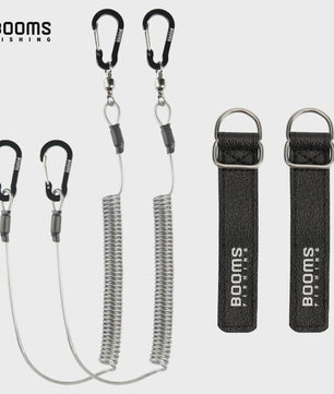 Booms Fishing T02RB1 Hengel Lanyard - 2M Elastisch, Heavy Duty voor Vissen & Kajak (4 stuks)