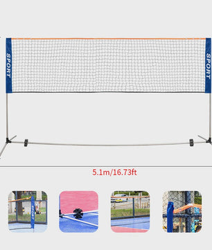 Draagbaar Badminton Net Frame - Opvouwbaar & Standaard Formaat voor Buiten & Binnen