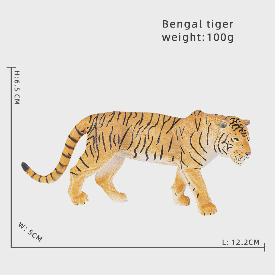 Realistische Wild Animal Speelgoed Set: Olifant, Leeuw, Cheetah, Tijger - Educatief Cadeau