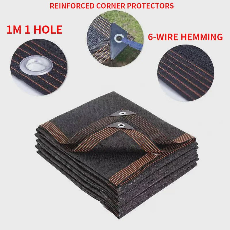 UV-Bestendige Schaduwdoek HDPE - Koffiebruin - Zonwering voor Tuin, Balkon & Auto