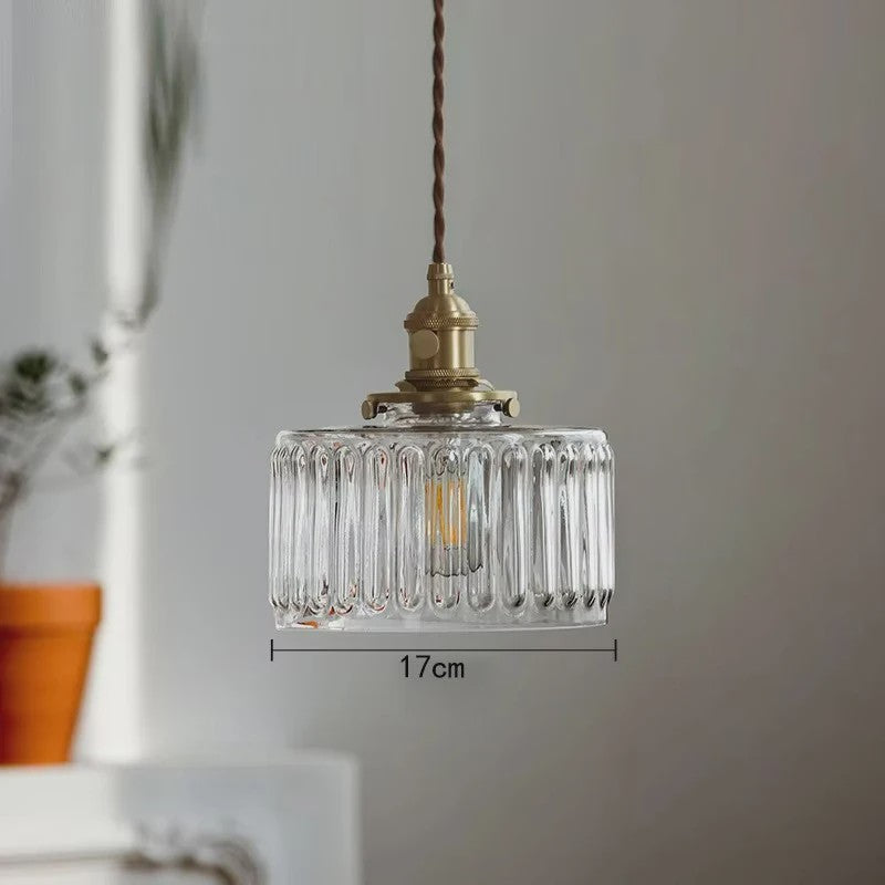 Nordic Groene Glazen Hanglamp met Koperen Fitting - Sfeervolle Moderne Verlichting