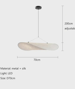 Nordic Stijl Zijde LED Hanglamp - Sfeervolle Verlichting voor Woonkamer en Eetkamer