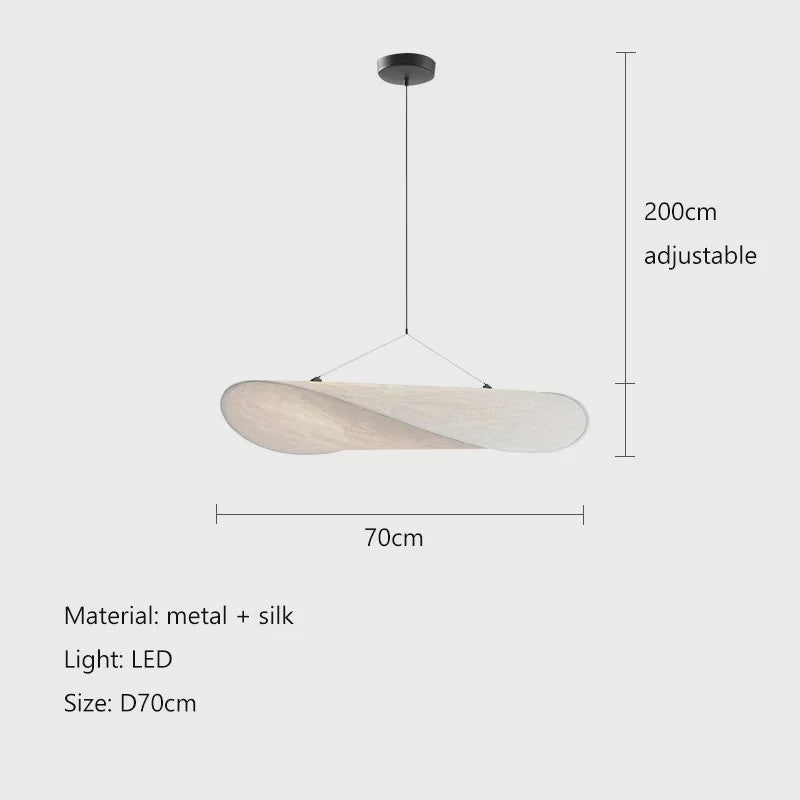 Nordic Stijl Zijde LED Hanglamp - Sfeervolle Verlichting voor Woonkamer en Eetkamer