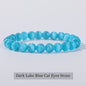 Natuurstenen Armband Dames - Elastisch, Blauw, Yoga & Healing Sieraden