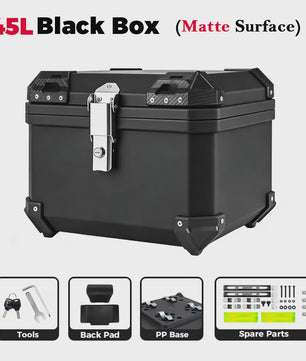 Universele Motor Topkoffer - 45L/57L/65L - Waterdicht & Veilig - Helm Opbergbox