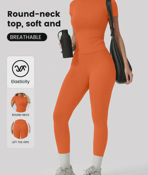 Dames Yogaset: Body-fitting Sneldrogende Sportkleding voor Fitness en Yoga