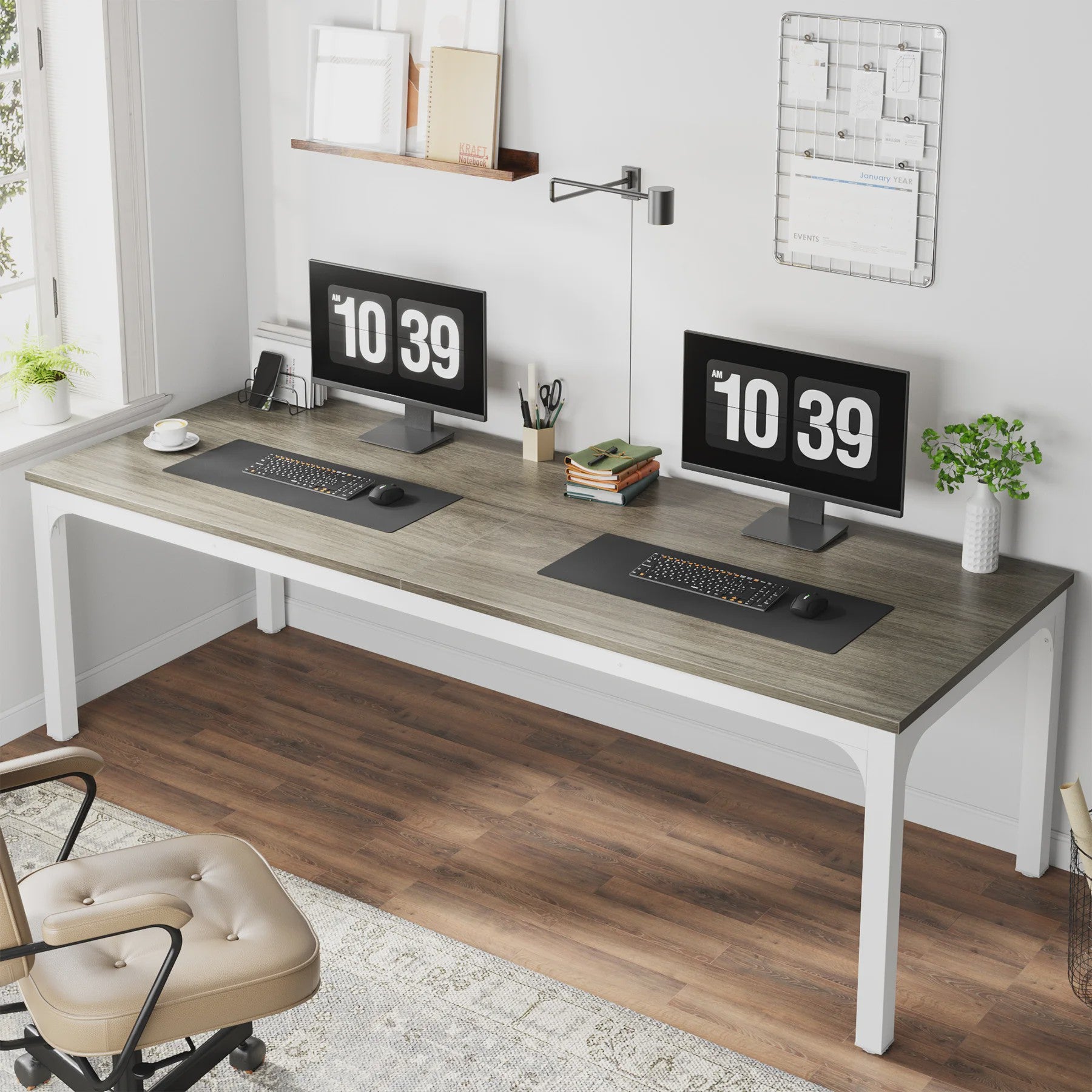Tribesigns Extra Groot Bureau 200x70cm - Robuust Werkbureau voor Kantoor en Thuis