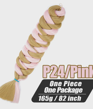 82 Inch Kanekalon Jumbo Braiding Hair - 165g Pre-Stretched Synthetisch Vlecht Haar voor Crocheten