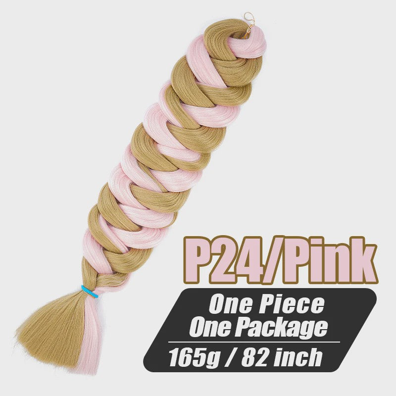 82 Inch Kanekalon Jumbo Braiding Hair - 165g Pre-Stretched Synthetisch Vlecht Haar voor Crocheten