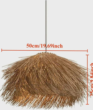 Sfeervolle Rotan Hanglamp 50cm - Natuurlijke Woonkamer & Slaapkamer Verlichting