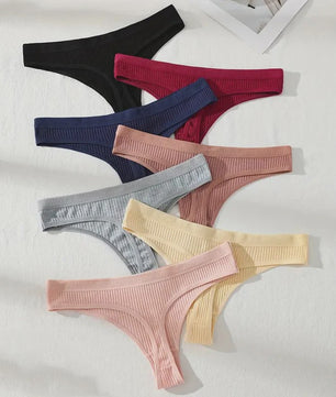 7-Delige Dames Strings Set - Zacht Katoen, Sexy & Comfortabel Ondergoed