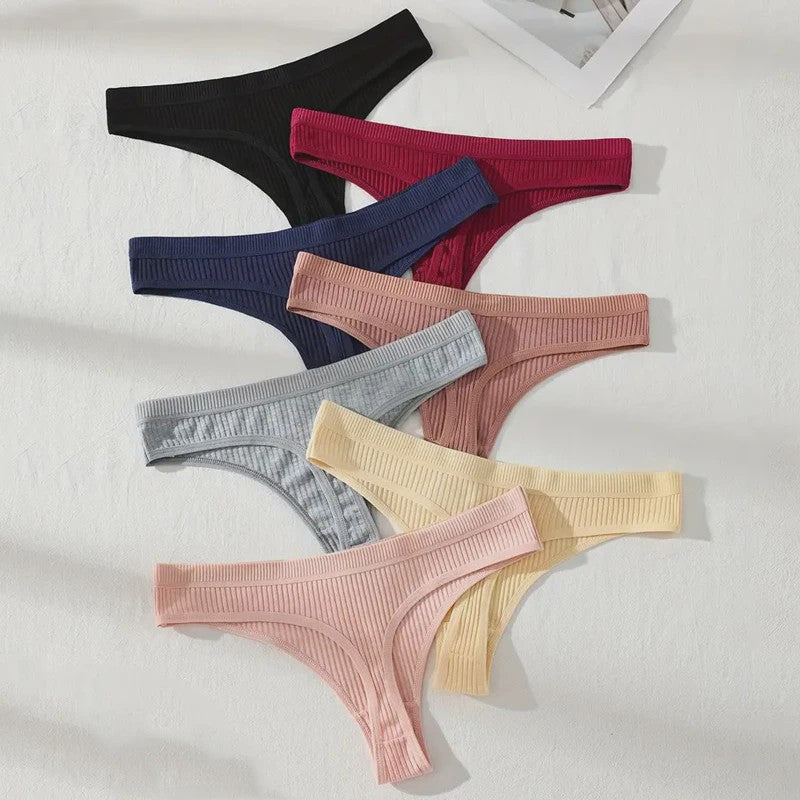 7-Delige Dames Strings Set - Zacht Katoen, Sexy & Comfortabel Ondergoed