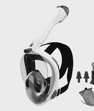 Full Face Snorkel Masker met 180° Panoramisch Zicht, Anti-lek & Anti-condens - Veilig Ademhalen & Camera Mount
