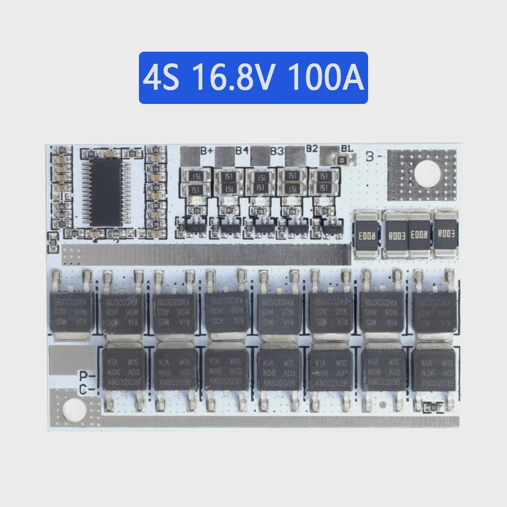 100A BMS Beschermingsbord voor 3S/4S/5S Li-ion Batterijen (12.6V-21V)