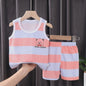 Zomer Set Kinderen: Katoenen Mouwloos Vest & Shorts met Leuke Prints