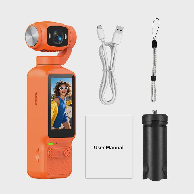 Ourlife 4K Action Camera met 180° Roteerbare Lens & 1.97" Scherm - Perfect voor Vlogs & Sport
