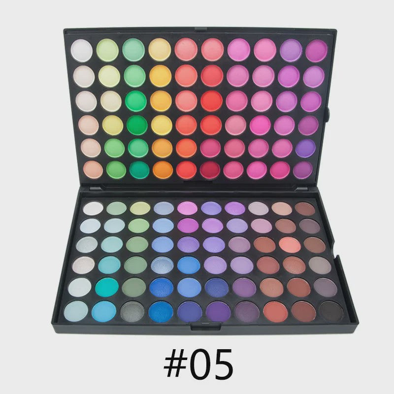 Professioneel 120 Kleuren Oogschaduw Palette - Matte, Glitter & Waterproof
