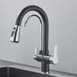 Mat Zwarte Keukenmengkraan met Uittrekbare Sproeikop & Waterfilter Functie - 360° Draaibaar
