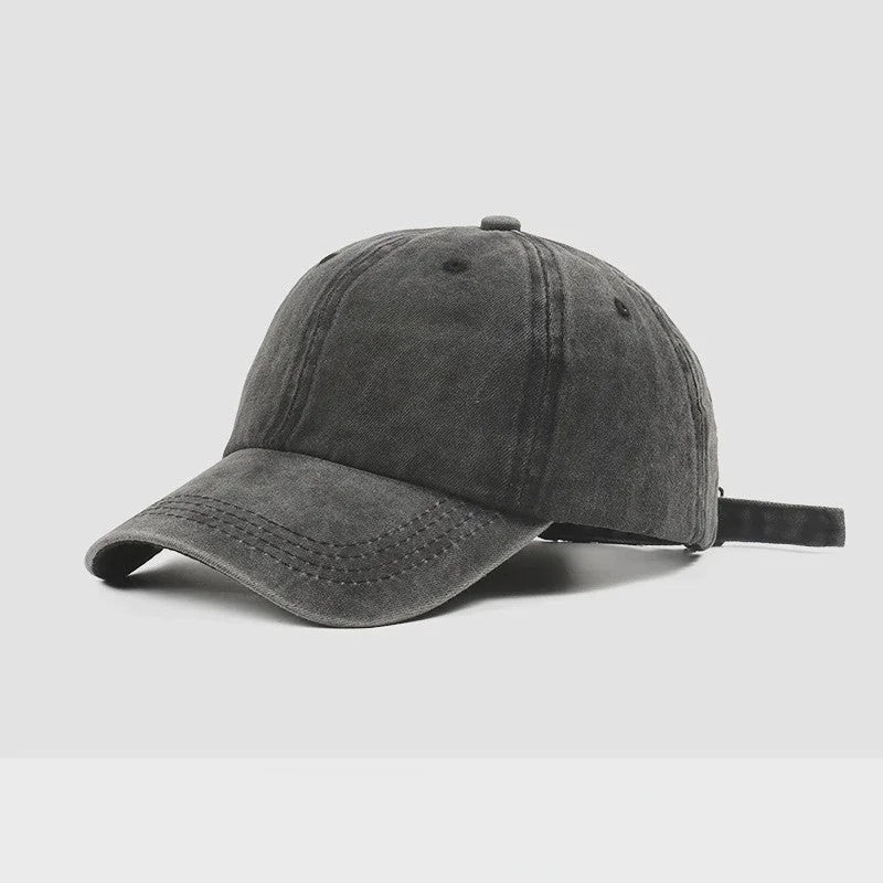 Vintage Washed Denim Baseball Cap - Unisex Snapback voor Heren & Dames