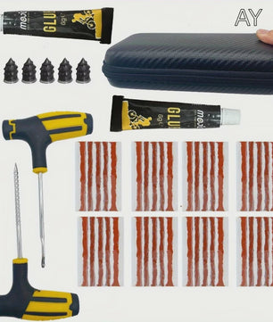 Noodbandreparatieset - Heavy-Duty Lijm & Rubberstrips voor Auto, Truck, Camper
