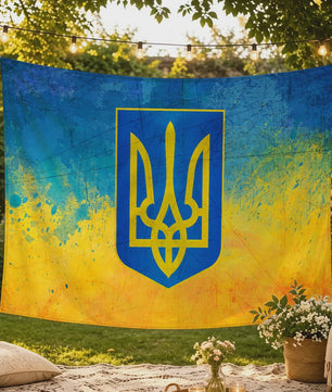 Oekraïense Vlag Wandkleed - Decoratief Tapijt voor Slaapkamer & Woonkamer