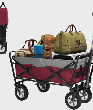 EUGAD Opvouwbare Camping Trolley Wagon - Robuuste Oxford Stof, 80kg Capaciteit, Ideaal voor Strand, Tuin & Outdoor