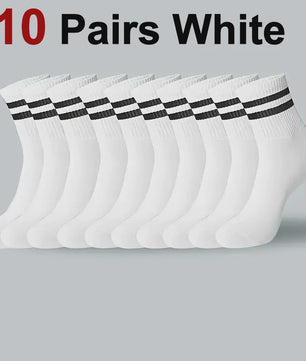 10/20 Paar Gestreept Casual Sokken Heren Dames - Ademend, Geurbestendig & Zweetabsorberend