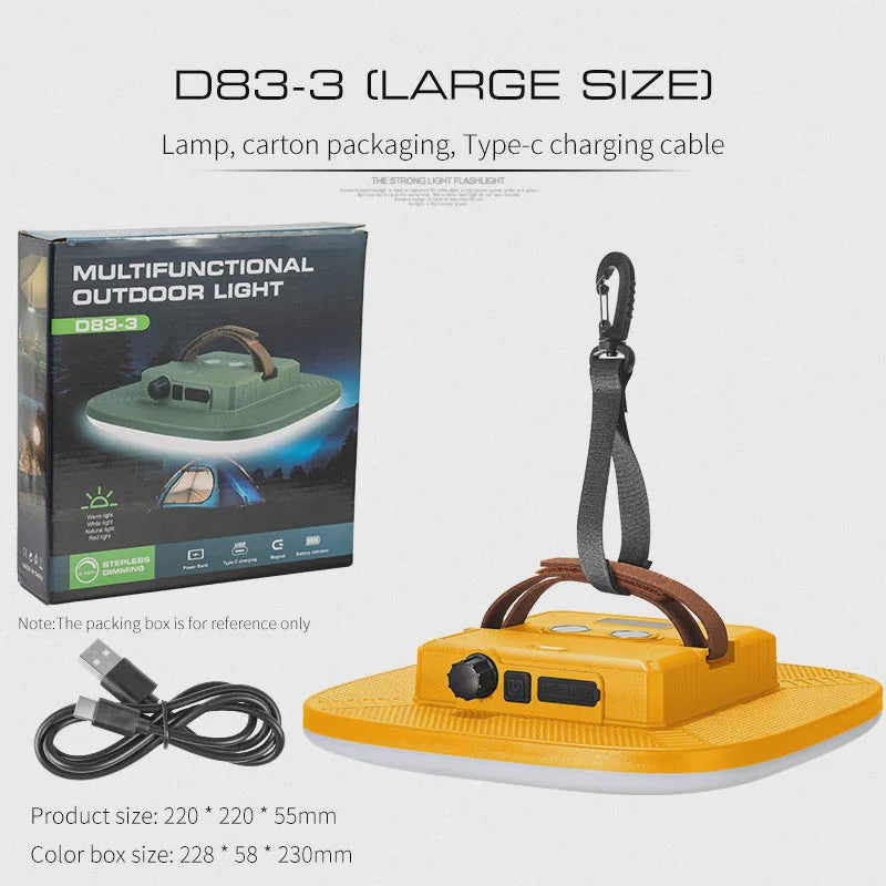 Oplaadbare Camping LED Lamp met Magneet & Haak - Sterk Licht & Draagbaar