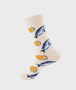 Unisex Katoenen Sokken met Vrolijke Fruit, Dieren & Kunst Prints - Hip Hop & Skateboard Stijl