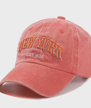 New York Baseball Cap - Washed Katoen Snapback voor Heren & Dames