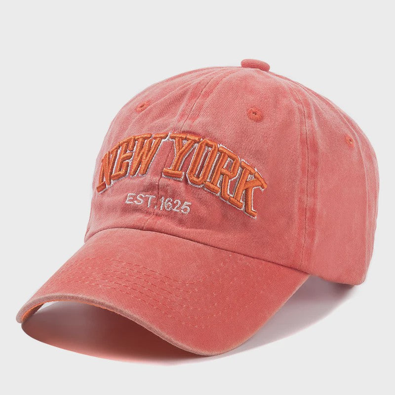 New York Baseball Cap - Washed Katoen Snapback voor Heren & Dames