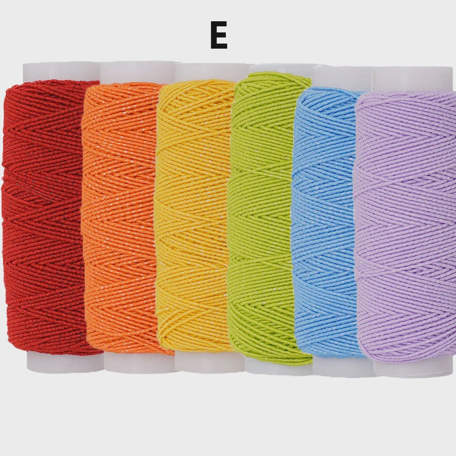 Elastisch Naaigaren 0.6mm - 6 Kleuren Set (20M) voor DIY, Kleding & Hobby