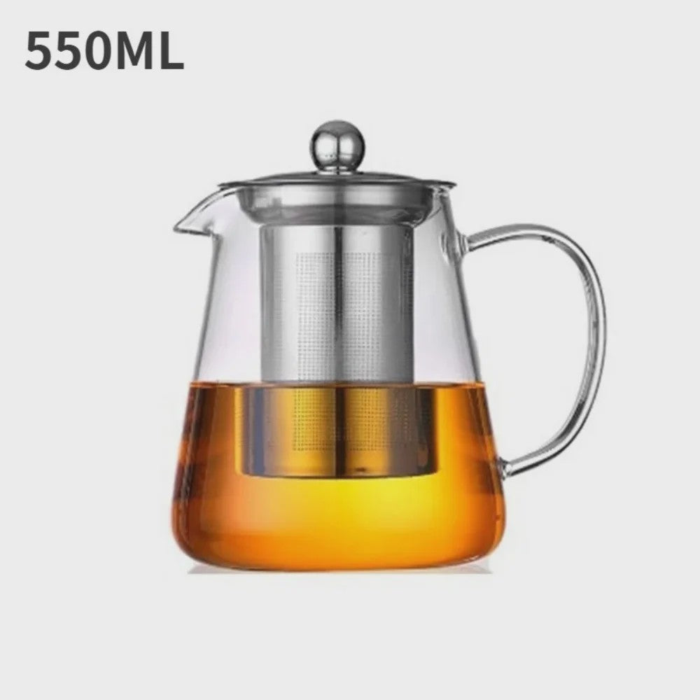 Glazen Theepot met RVS Infuser - Hittebestendig & Stijlvol