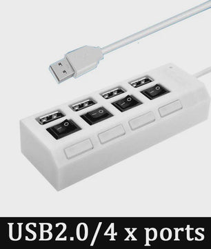 USB 3.0 Hub met 7 Poorten en Individuele Schakelaars - Uitbreidingsstation voor PC en Laptop