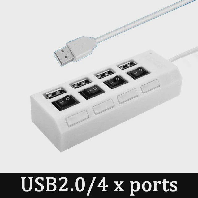 USB 3.0 Hub met 7 Poorten en Individuele Schakelaars - Uitbreidingsstation voor PC en Laptop