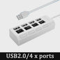 USB 3.0 Hub met 7 Poorten en Individuele Schakelaars - Uitbreidingsstation voor PC en Laptop