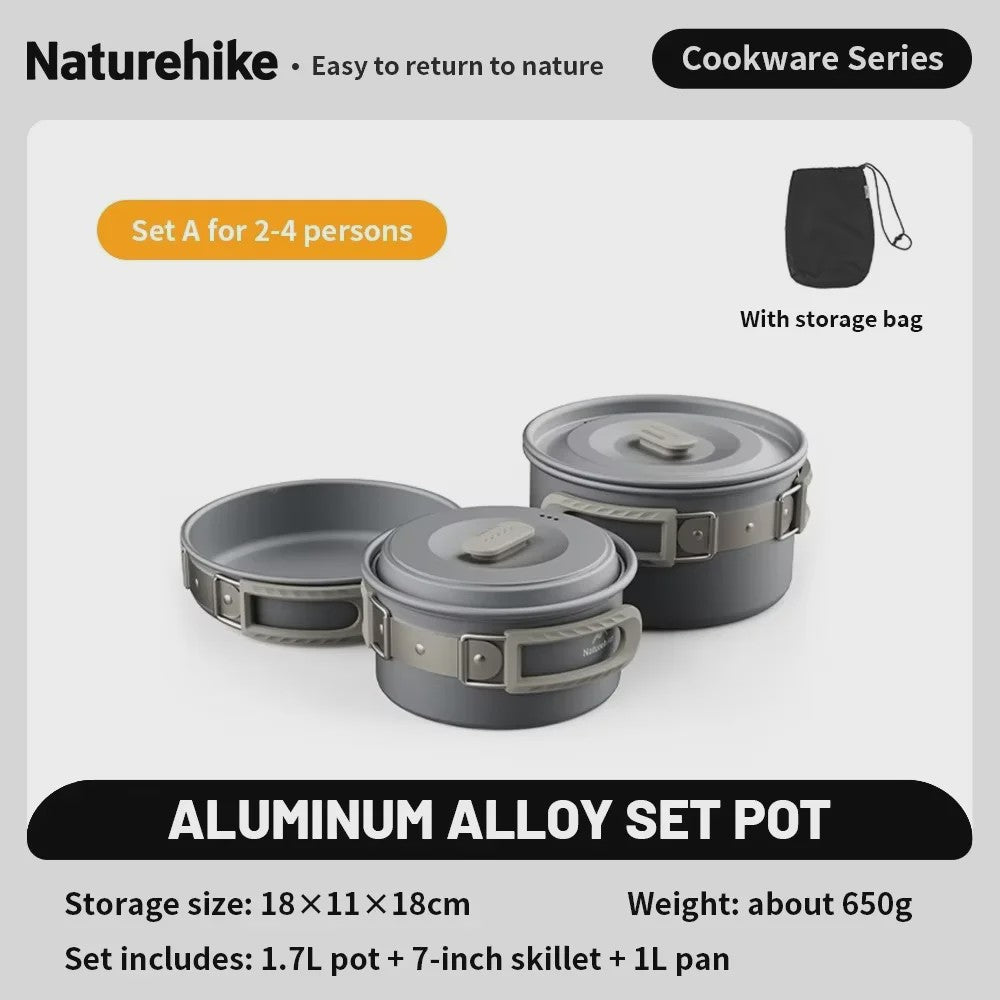 Naturehike Ultralichte Aluminium Camping Kookset - Complete Outdoor Keukenuitrusting